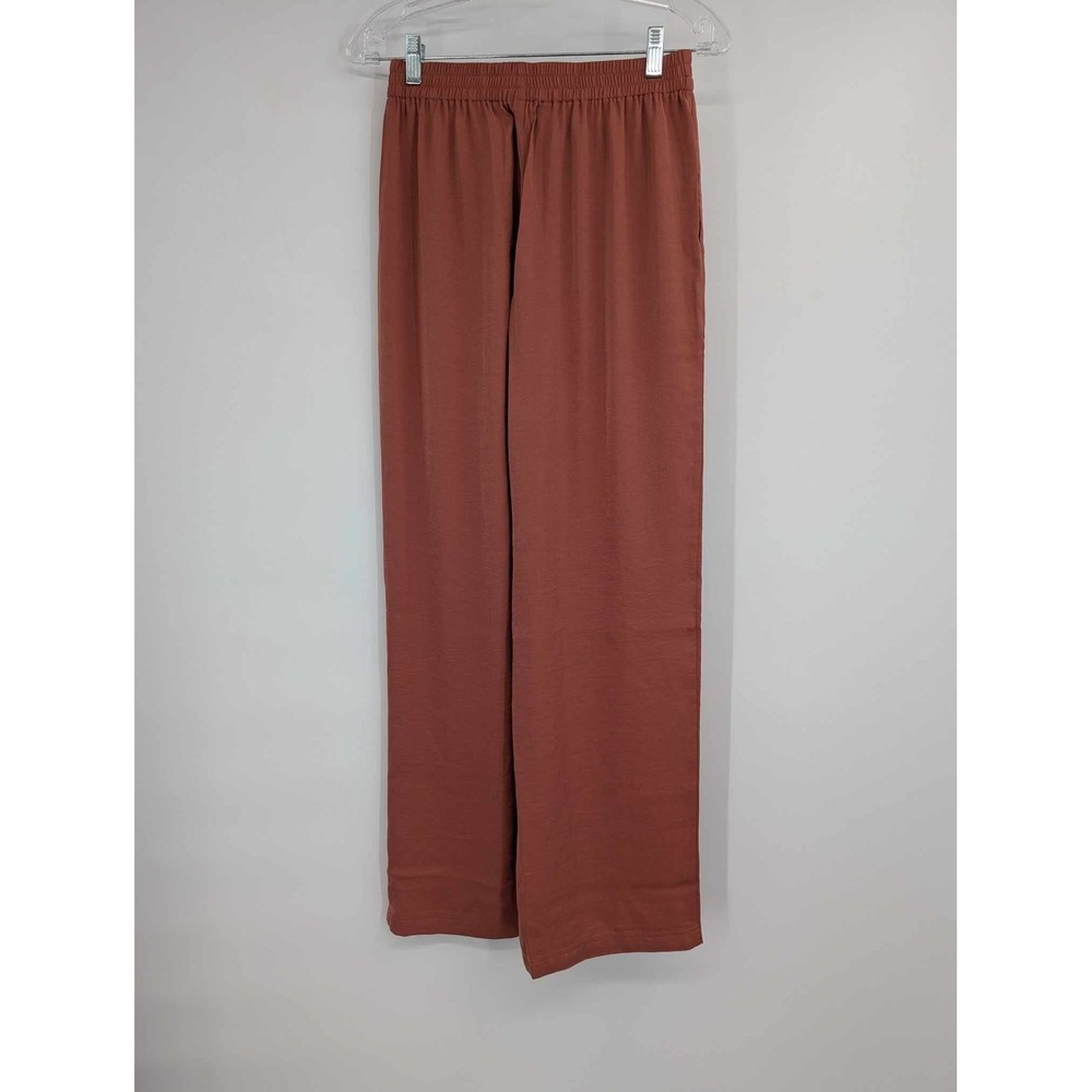 Barefoot Dreams Washed Satin Wide‎ Leg Pants Amberglow Size XS NWT